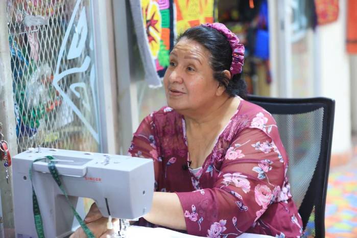 La artesana María Feliz de Ortiz. La artesana María Feliz de Ortiz.