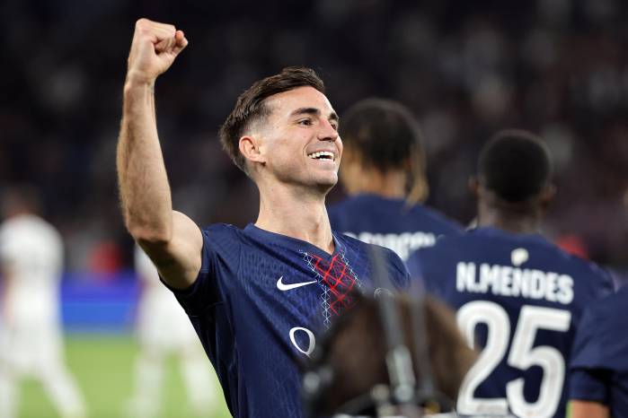 Fabián Ruiz celebra el 1-0 frente al Angers. Fabián Ruiz celebra el 1-0 frente al Angers.