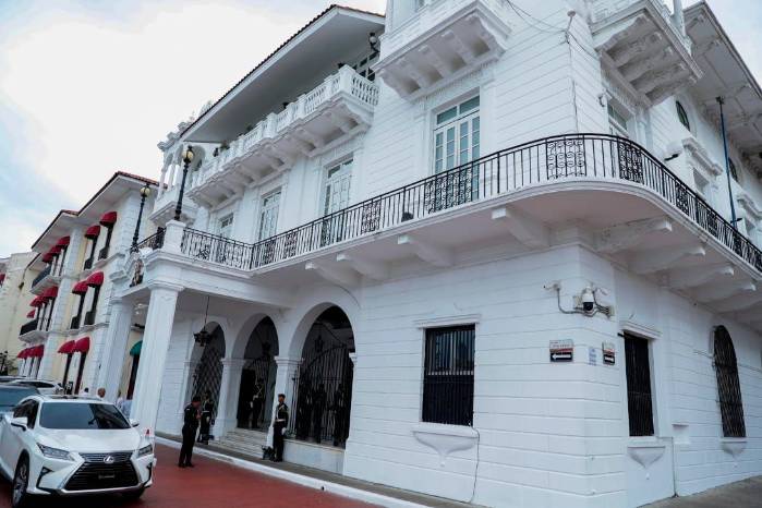La fachada de la Presidencia de la República. La fachada de la Presidencia de la República.