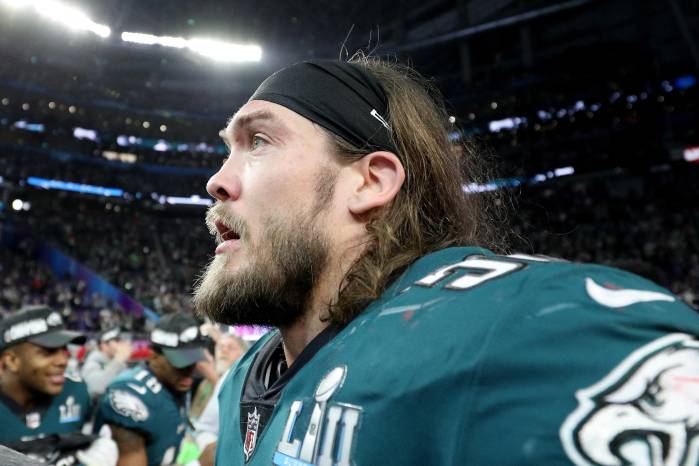 Bryan Braman de los Philadelphia Eagles durante un partido. Bryan Braman de los Philadelphia Eagles durante un partido.