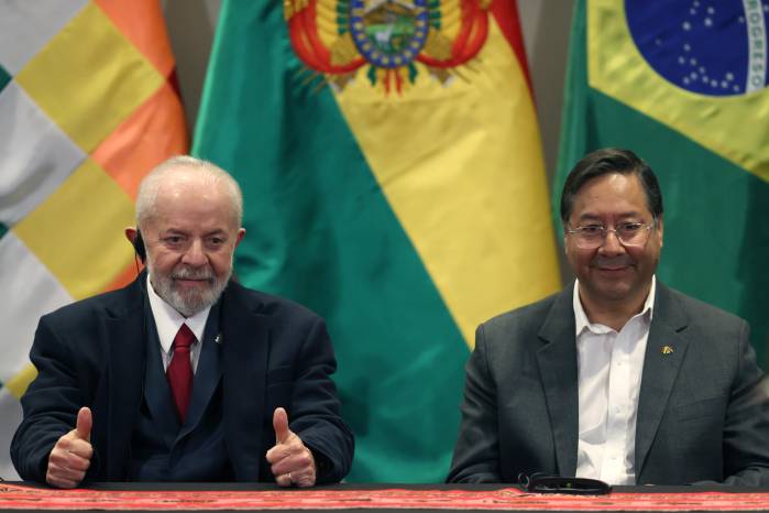 Los presidentes Luiz Inácio da Silva y Luis Arce. Los presidentes Luiz Inácio da Silva y Luis Arce.