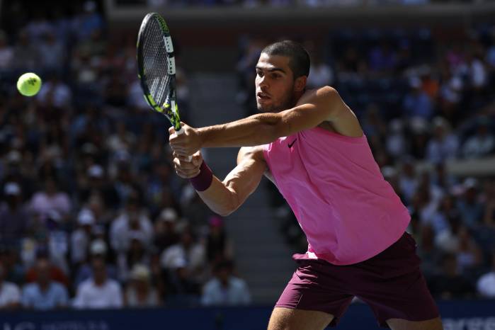 El español Carlos Alcaraz durante el Abierto de Estados Unidos 2025. El español Carlos Alcaraz durante el Abierto de Estados Unidos 2025.