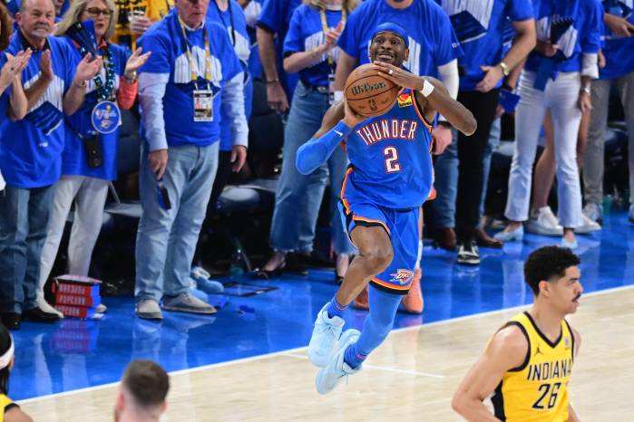 El base de los Oklahoma City Thunder, Shai Gilgeous-Alexander. El base de los Oklahoma City Thunder, Shai Gilgeous-Alexander.