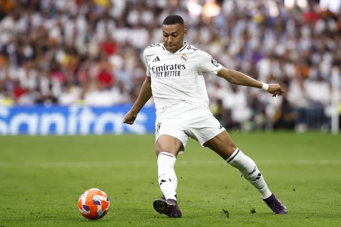 El delantero francés del Real Madrid Kylian Mbappé. El delantero francés del Real Madrid Kylian Mbappé.