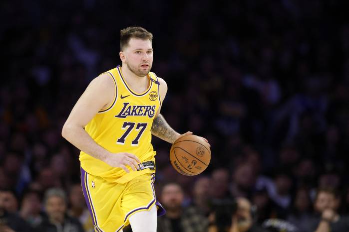 El jugador de Los Ángeles Lakers, Luka Doncic. El jugador de Los Ángeles Lakers, Luka Doncic.