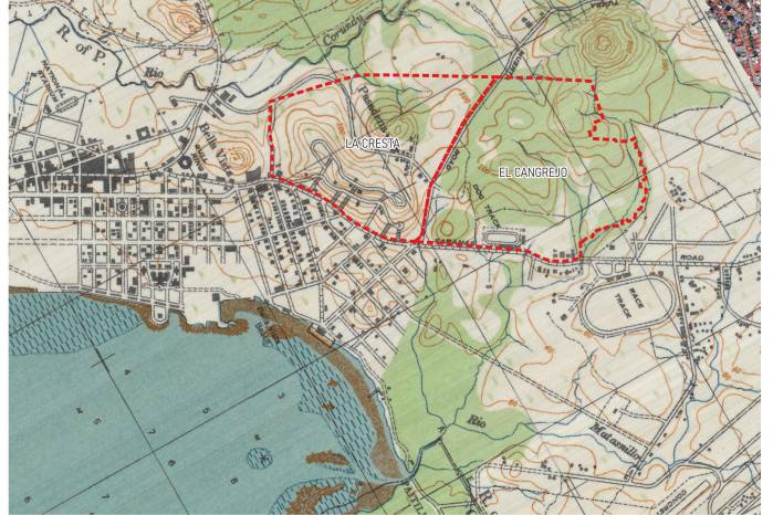 En este mapa de 1937 se puede observar el trazado vial de la urbanización La Cresta, un barrio en cuyo diseño participaron Leopoldo Arosemena y Leonardo Villanueva Mayer. En este mapa de 1937 se puede observar el trazado vial de la urbanización La Cresta, un barrio en cuyo diseño participaron Leopoldo Arosemena y Leonardo Villanueva Mayer.