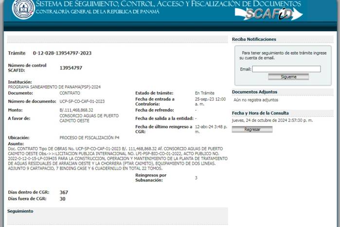 El contrato para la construcción de la PTAR Caimito. El contrato para la construcción de la PTAR Caimito.