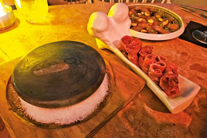 Hot stone tiradito Hot stone tiradito