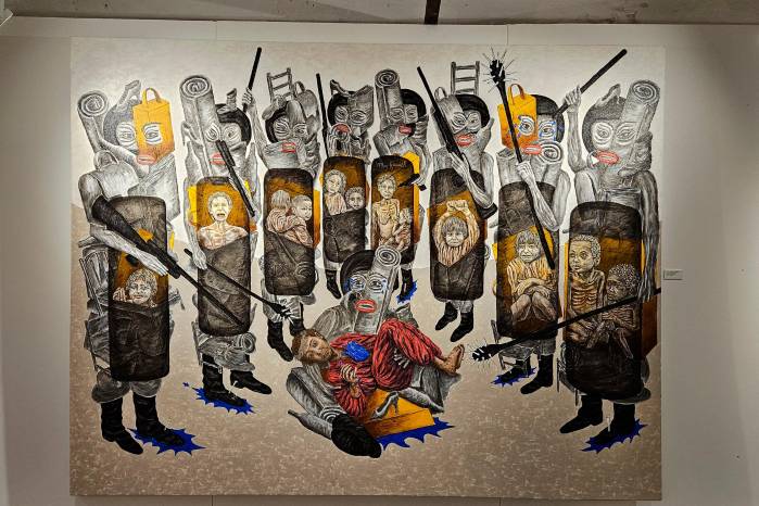 ‘Death of an angel’, acrílico sobre lienzo. ‘Death of an angel’, acrílico sobre lienzo.