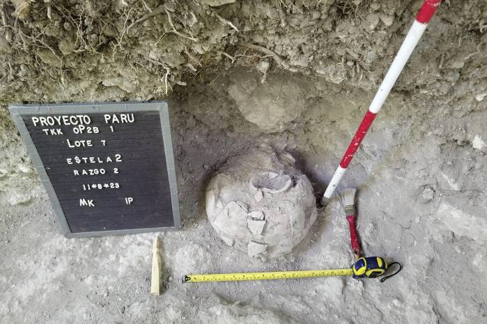 Una vasija descubierta en el sitio arqueológico de Uaxactún, en la biosfera maya. Una vasija descubierta en el sitio arqueológico de Uaxactún, en la biosfera maya.