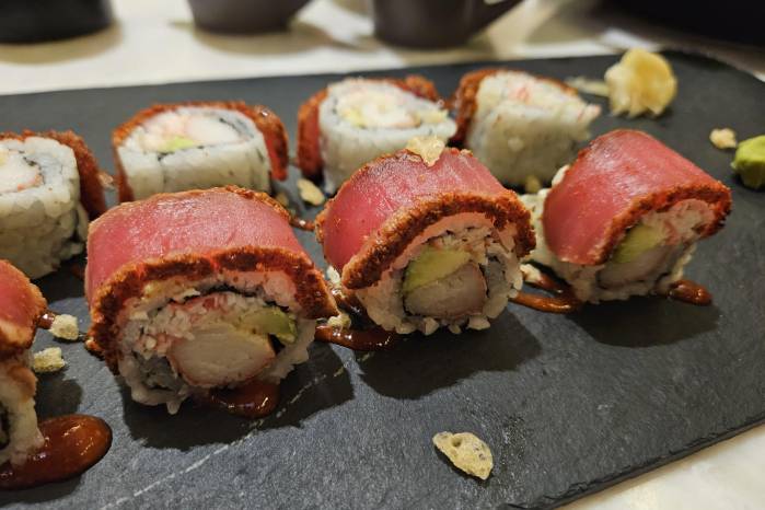 Kung Pao Dragon Roll. Kung Pao Dragon Roll.