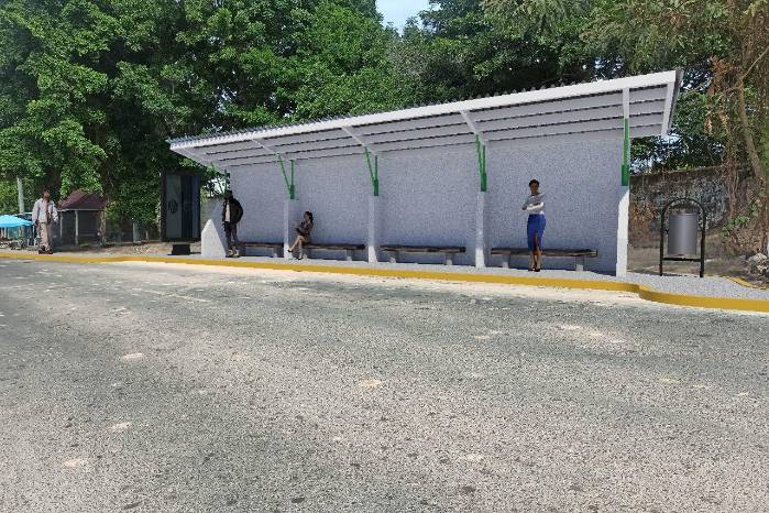 Render de la estación de bus. La Junta Comunal apunta a mejorar la movilidad vehicular en la zona. Render de la estación de bus. La Junta Comunal apunta a mejorar la movilidad vehicular en la zona.