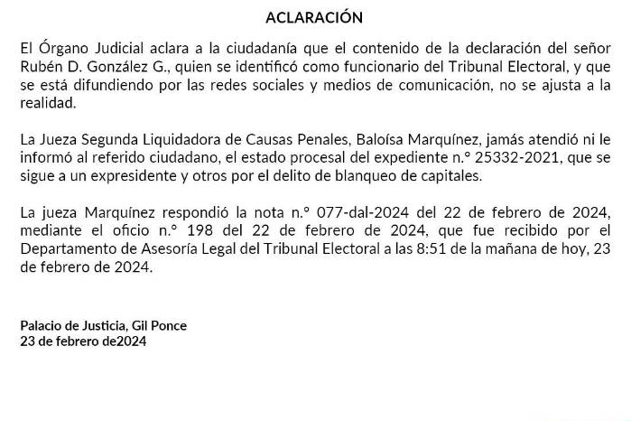 Escaramuza entre el TE y la Corte por el caso de Martinelli Escaramuza entre el TE y la Corte por el caso de Martinelli