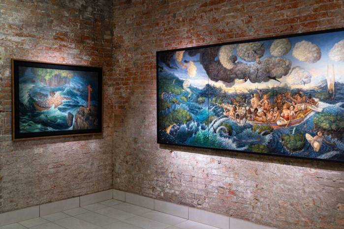 Los océanos y junglas en las pinturas de Brooke Alfaro no representan paisajes marinos sublimes ni selvas pacíficas. Esta exhibición participó en la Bienal 2024. Los océanos y junglas en las pinturas de Brooke Alfaro no representan paisajes marinos sublimes ni selvas pacíficas. Esta exhibición participó en la Bienal 2024.
