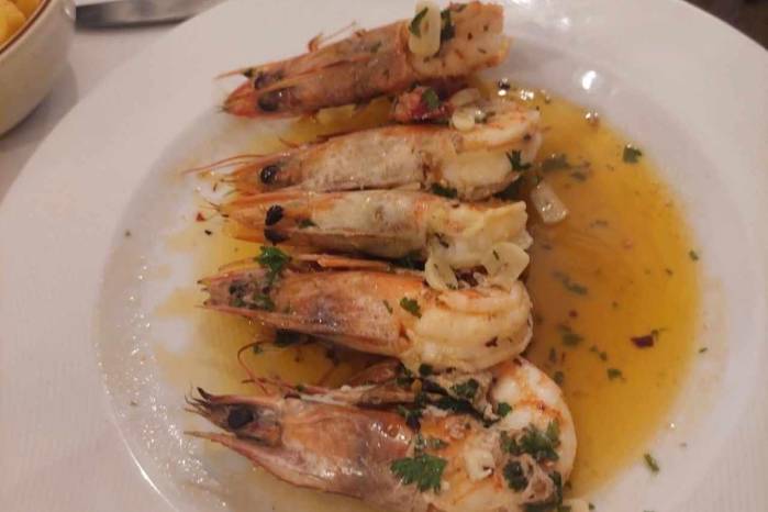 Langostinos al ajillo. Langostinos al ajillo.