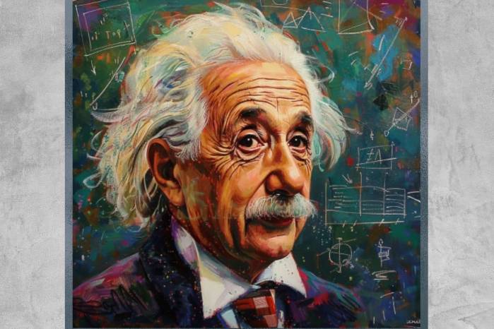 Imagen de Albert Einstein realizada con IA para la publicación. Imagen de Albert Einstein realizada con IA para la publicación.