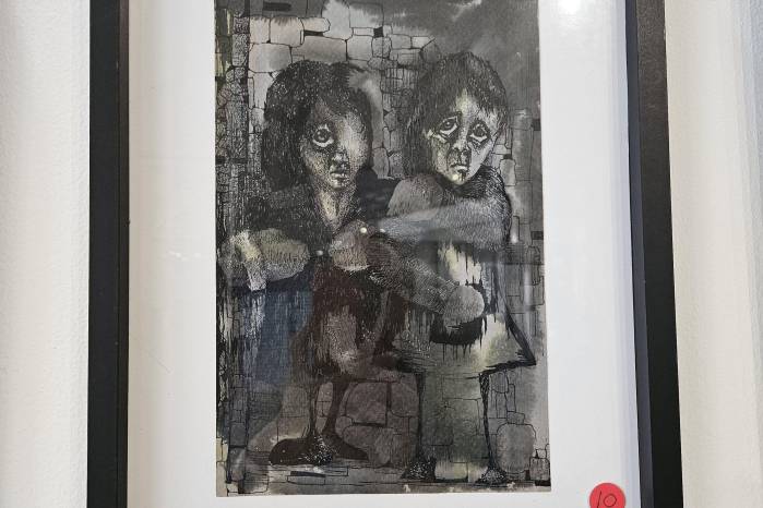 ‘Niños tristes’, 1978, tinta sobre papel. ‘Niños tristes’, 1978, tinta sobre papel.