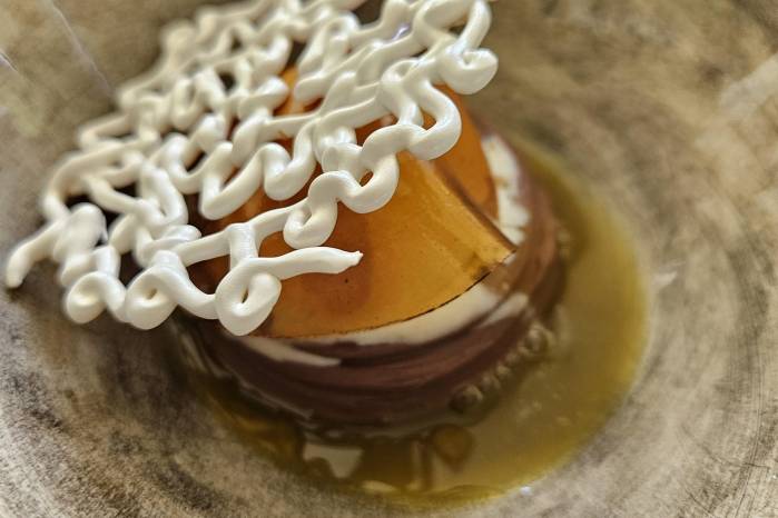 Helado de leche de cabra, postre de la chef Vernice. Helado de leche de cabra, postre de la chef Vernice.