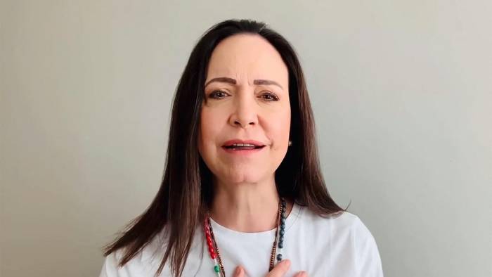 La dirigente opositora ha insistido en la ilegitimidad de la reelección de Maduro. La dirigente opositora ha insistido en la ilegitimidad de la reelección de Maduro.