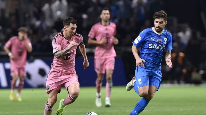 Lionel Messi (I) del Inter Miami, durante el amistoso de pretemporada contra el Al-Hilal. Lionel Messi (I) del Inter Miami, durante el amistoso de pretemporada contra el Al-Hilal.