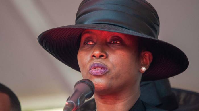 Martine Moise, viuda del presidente asesinado de Haití Jovenel Moise. Martine Moise, viuda del presidente asesinado de Haití Jovenel Moise.