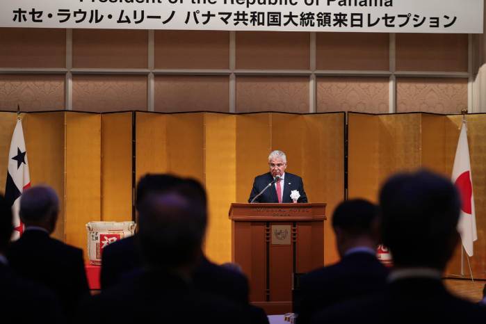 El presidente de la República, José Raúl Mulino, en su último evento dentro de su gira comercial por Japón. El presidente de la República, José Raúl Mulino, en su último evento dentro de su gira comercial por Japón.