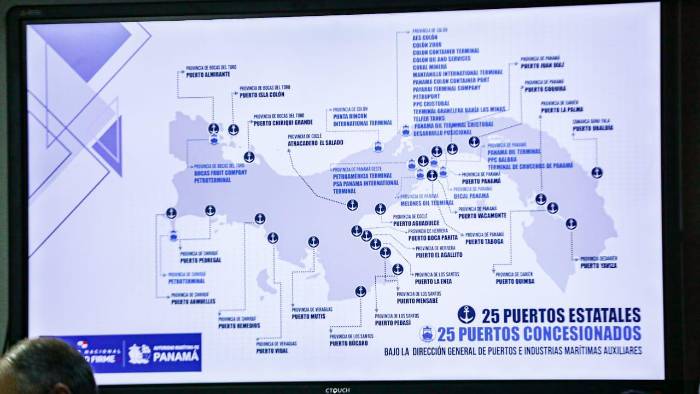 Mapa de la cantidad de puertos que cuenta el país Mapa de la cantidad de puertos que cuenta el país