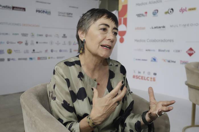 La curadora del Smart City Expo World Congress, Pilar Conesa, habla durante una entrevista con EFE este miércoles, en el Centro Expositor de Puebla. La curadora del Smart City Expo World Congress, Pilar Conesa, habla durante una entrevista con EFE este miércoles, en el Centro Expositor de Puebla.