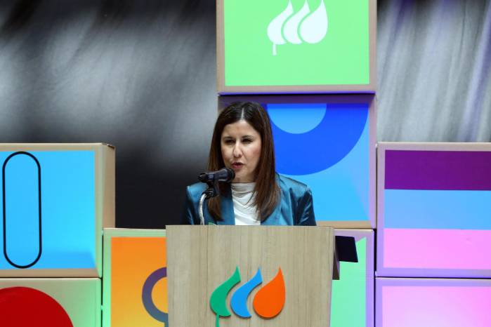 La directora de Personas y Organización de Iberdrola México, Erika Elizondo, habla durante una rueda de prensa este lunes, en Ciudad de México. La directora de Personas y Organización de Iberdrola México, Erika Elizondo, habla durante una rueda de prensa este lunes, en Ciudad de México.