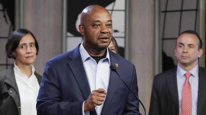 El canciller colombiano, Luis Gilberto Murillo, habla durante una rueda de prensa, este martes 23 de julio en Bogotá. El canciller colombiano, Luis Gilberto Murillo, habla durante una rueda de prensa, este martes 23 de julio en Bogotá.