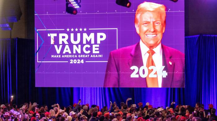 Seguidores republicanos celebran la victoria de Donald Trump en West Palm Beach, Florida. Seguidores republicanos celebran la victoria de Donald Trump en West Palm Beach, Florida.