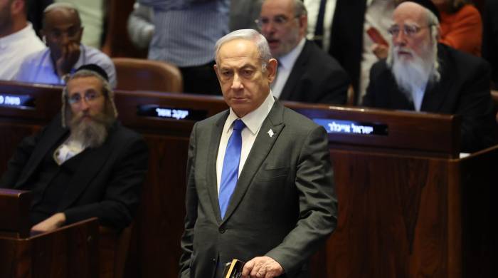 Imagen de archivo del primer ministro de Israel, Benjamín Netanyahu, durante una votación en la Knesset. Imagen de archivo del primer ministro de Israel, Benjamín Netanyahu, durante una votación en la Knesset.