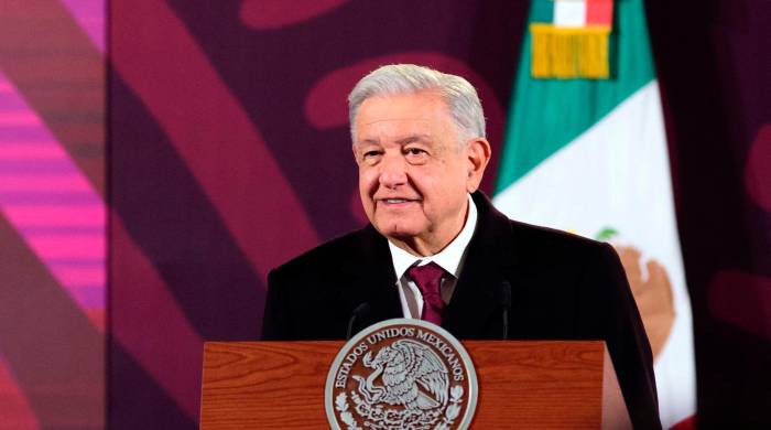 El presidente de México, Andrés Manuel López Obrador, habla durante una conferencia de prensa en el Palacio Nacional en la Ciudad de México. El presidente de México, Andrés Manuel López Obrador, habla durante una conferencia de prensa en el Palacio Nacional en la Ciudad de México.