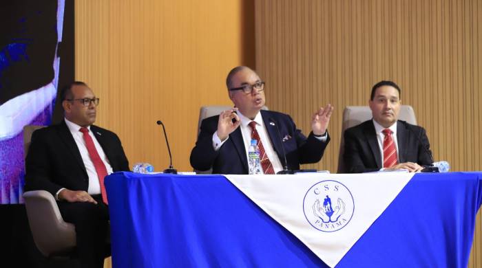 El director de la Caja del Seguro Social, Enrique Lau Cortés (c), durante el informe de gestión 2023. El director de la Caja del Seguro Social, Enrique Lau Cortés (c), durante el informe de gestión 2023.