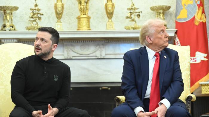 El presidente de EE. UU., Donald Trump, y su homólogo de Ucrania, Volodímir Zelenski, tuvieron una bronca en la Oficina Oval de la Casa Blanca este 28 de febrero. El presidente de EE. UU., Donald Trump, y su homólogo de Ucrania, Volodímir Zelenski, tuvieron una bronca en la Oficina Oval de la Casa Blanca este 28 de febrero.