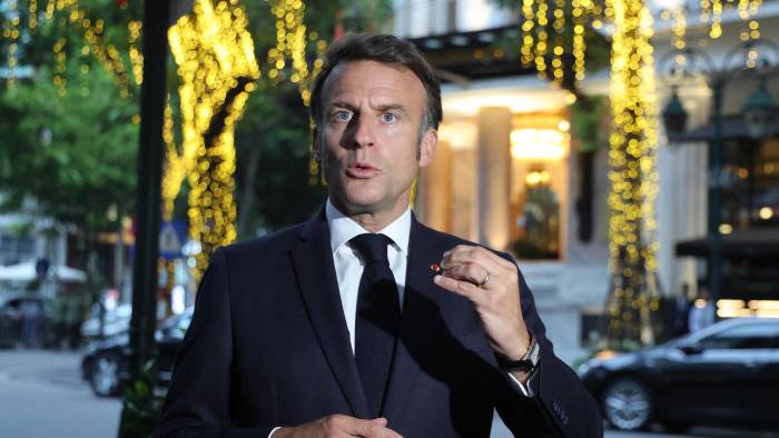 Vietnam es la primera parada de una gira de casi una semana de Macron. Vietnam es la primera parada de una gira de casi una semana de Macron.