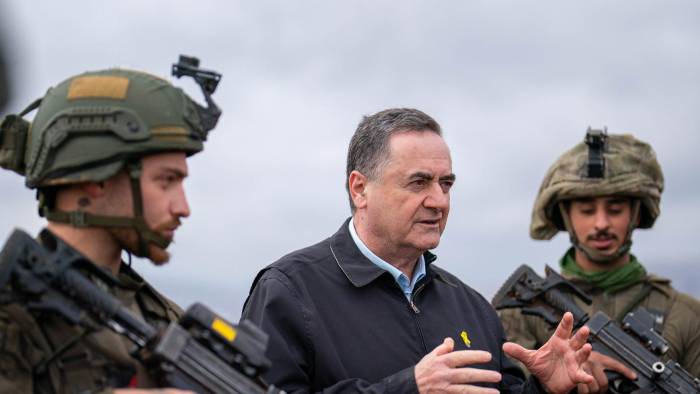 El ministro israelí de Defensa, Israel Katz (centro), El ministro israelí de Defensa, Israel Katz (centro),