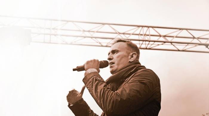 Imagen del líder opositor ruso en una manifestación de 2017. Imagen del líder opositor ruso en una manifestación de 2017.