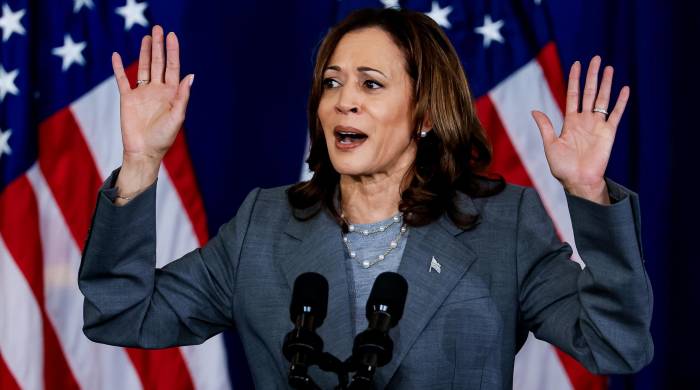 Harris agradeció el apoyo y aceptó el reto de iniciar la campaña para convertirse en la candidata demócrata. Harris agradeció el apoyo y aceptó el reto de iniciar la campaña para convertirse en la candidata demócrata.