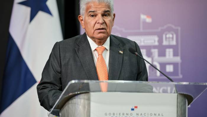 En la imagen el presidente de la República, José Raúl Mulino, durante la conferencia del 8 de mayo de 2025. En la imagen el presidente de la República, José Raúl Mulino, durante la conferencia del 8 de mayo de 2025.