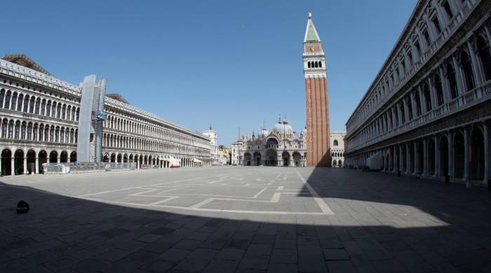 Imagen de archivo de la plaza de San Marcos en Venecia.