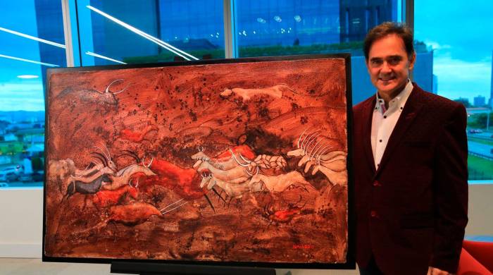 El artista Eduardo Navarro presentó hasta hace poco su exposición en el local de EFG Wealth Management, en Santa María. El artista Eduardo Navarro presentó hasta hace poco su exposición en el local de EFG Wealth Management, en Santa María.