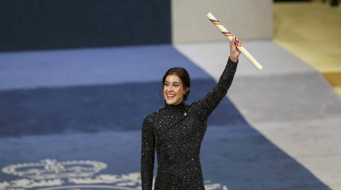 La jugadora de bádminton Carolina Marín recibió el Princesa de Asturias de los Deportes. La jugadora de bádminton Carolina Marín recibió el Princesa de Asturias de los Deportes.