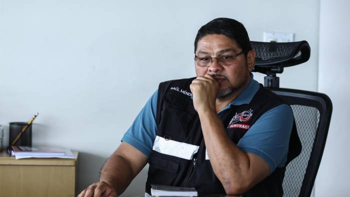 Saúl Méndez, secretario general Sindicato Único Nacional de Trabajadores de la Construcción y Similares (Suntracs). Saúl Méndez, secretario general Sindicato Único Nacional de Trabajadores de la Construcción y Similares (Suntracs).