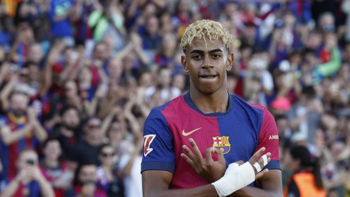 El delantero del Barcelona Lamine Yamal. El delantero del Barcelona Lamine Yamal.