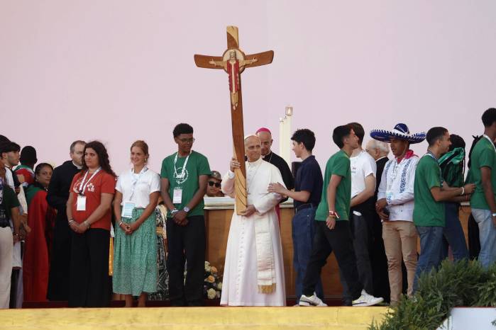 El papa en el acto central del Jubileo de la Juventud, en Roma. El papa en el acto central del Jubileo de la Juventud, en Roma.