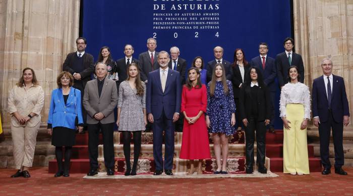 Imagen de la recepción oficial a los premiados en el Princesa de Asturias. Imagen de la recepción oficial a los premiados en el Princesa de Asturias.