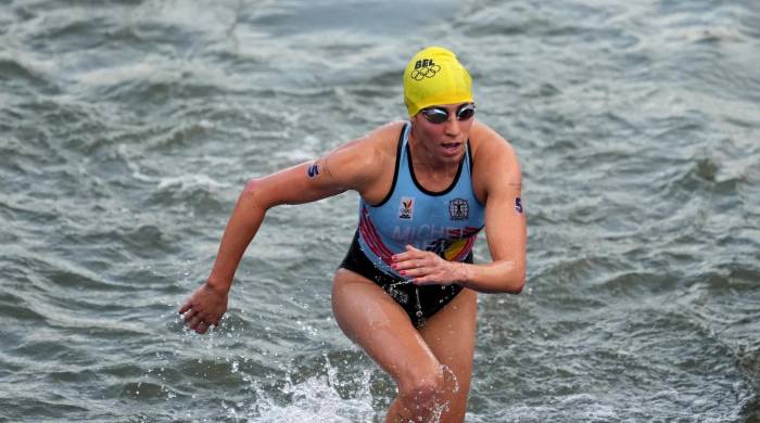 La atleta belga, Claire Michel. La atleta belga, Claire Michel.
