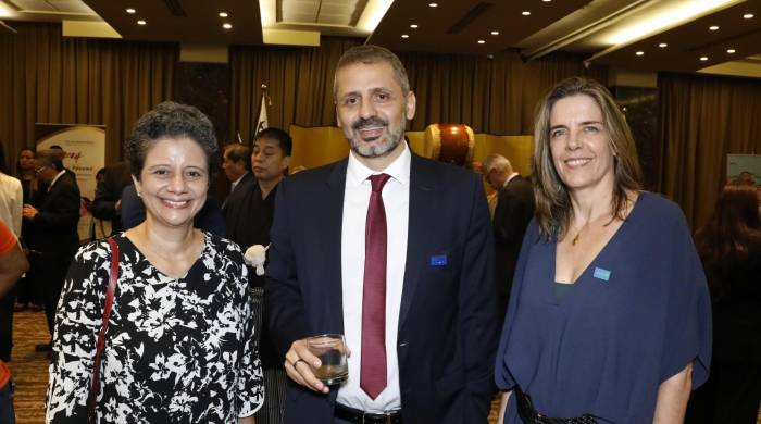 Dayanara Salazar, Giuseppe Loprete y Sandie Blanchet. Dayanara Salazar, Giuseppe Loprete y Sandie Blanchet.