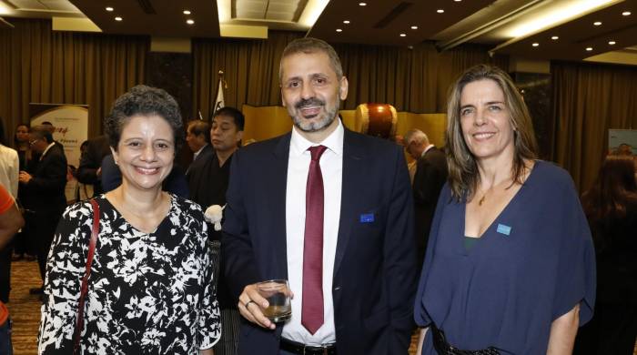 Dayanara Salazar, Giuseppe Loprete y Sandie Blanchet.